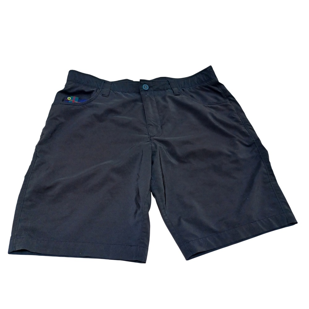 William Murray Golf Shorts Mens 34W Black‎ Plaid Accent Performance Preppy Club